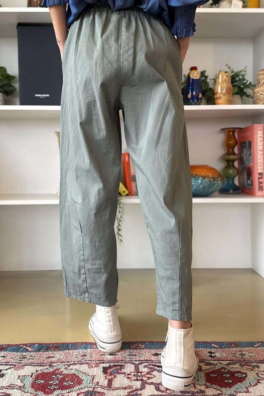 Gaberdine Barrel Pant Khaki 
